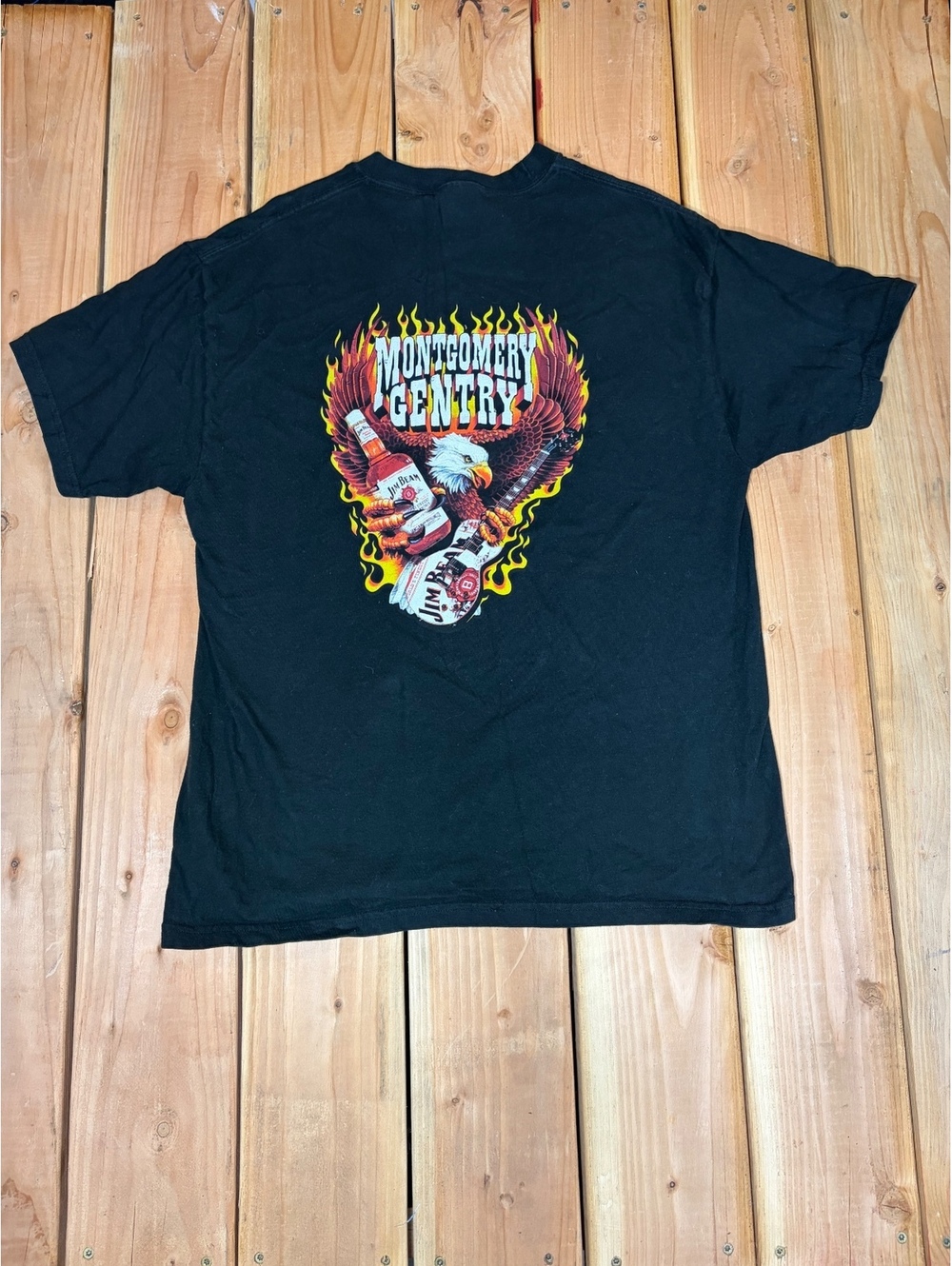 Vintage Jim Beam & Montgomery Gentry Black Graphic T-Shirt